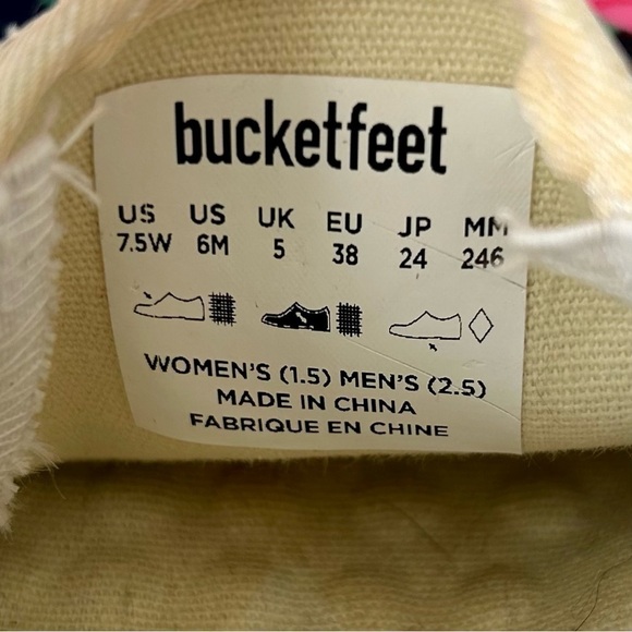 Bucketfeet Tropical Floral Palm Print Slip On Sneaker Size 7.5 - Picture 7 of 7